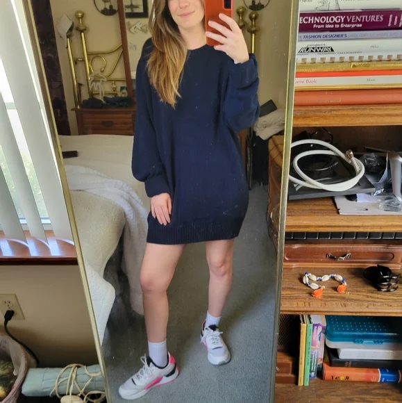 Navy sweater dress - Picture 6 of 6